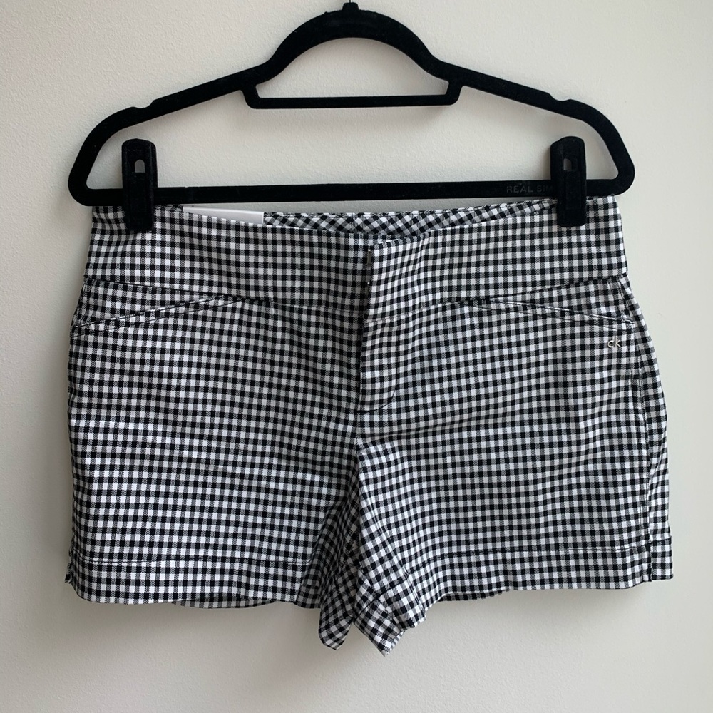 Black & White Plaid Calvin Klein Shorts